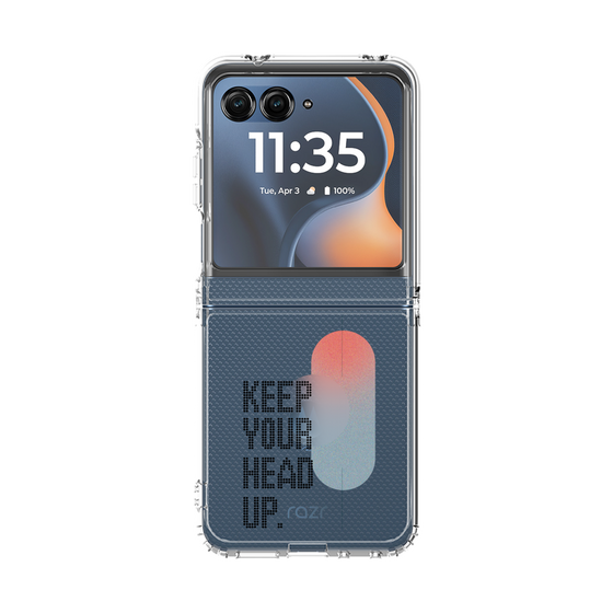 クリアケース［ オリジナル - ドットオーバーレイ - KEEP YOUR HEAD UP/A ］