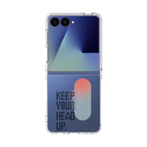 クリアケース［ オリジナル - ドットオーバーレイ - KEEP YOUR HEAD UP/A ］