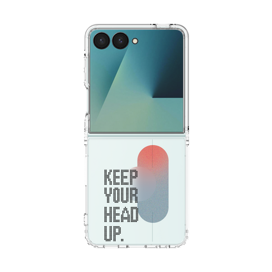 クリアケース［ オリジナル - ドットオーバーレイ - KEEP YOUR HEAD UP/A ］