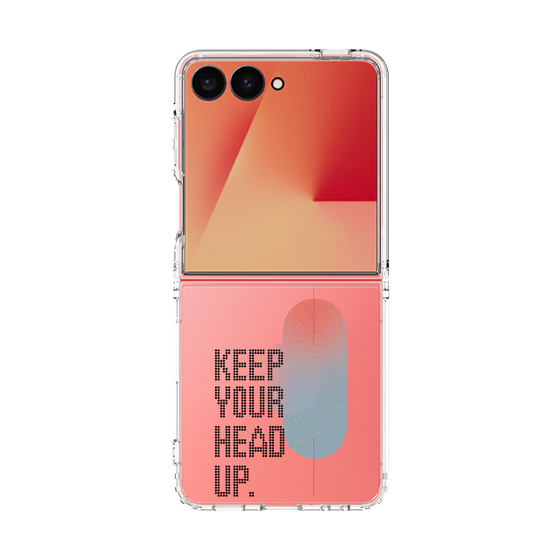 クリアケース［ オリジナル - ドットオーバーレイ - KEEP YOUR HEAD UP/A ］