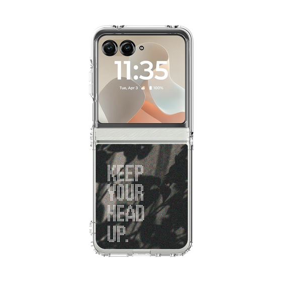 クリアケース［ オリジナル - ドットオーバーレイ - KEEP YOUR HEAD UP/B ］