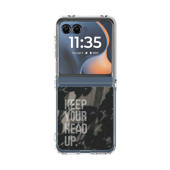 クリアケース［ オリジナル - ドットオーバーレイ - KEEP YOUR HEAD UP/B ］