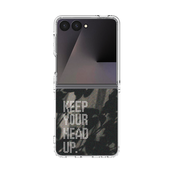 クリアケース［ オリジナル - ドットオーバーレイ - KEEP YOUR HEAD UP/B ］