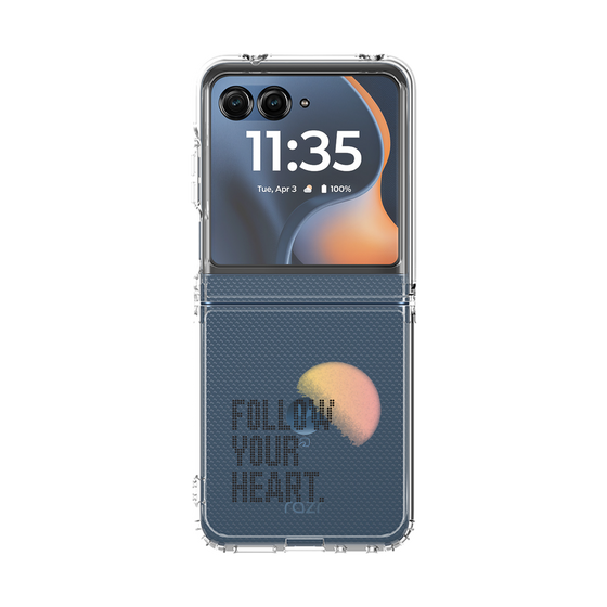 クリアケース［ オリジナル - ドットオーバーレイ - FOLLOW YOUR HEART/A ］