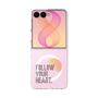 クリアケース［ オリジナル - ドットオーバーレイ - FOLLOW YOUR HEART/A ］