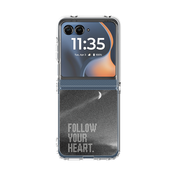 クリアケース［ オリジナル - ドットオーバーレイ - FOLLOW YOUR HEART/B ］