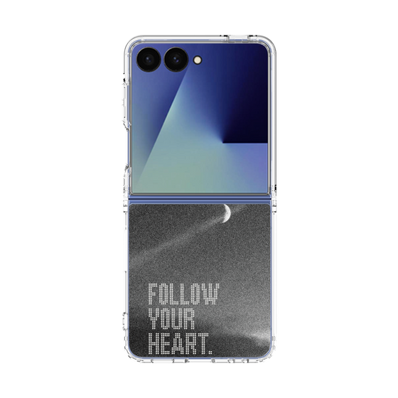 クリアケース［ オリジナル - ドットオーバーレイ - FOLLOW YOUR HEART/B ］