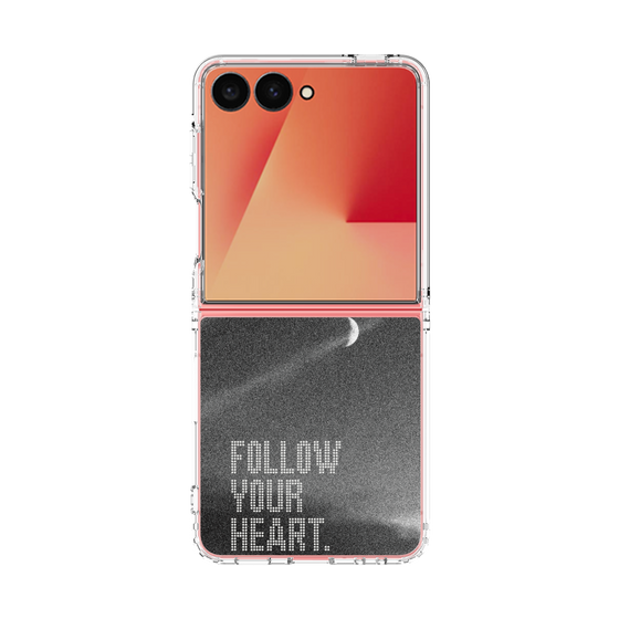 クリアケース［ オリジナル - ドットオーバーレイ - FOLLOW YOUR HEART/B ］