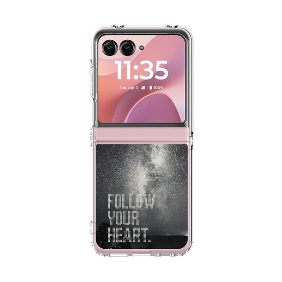 クリアケース［ オリジナル - ドットオーバーレイ - FOLLOW YOUR HEART/C ］
