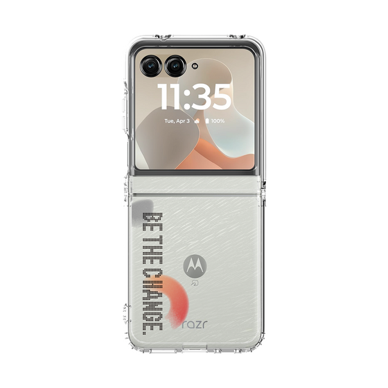 クリアケース［ オリジナル - ドットオーバーレイ - BE THE CHANGE/A ］