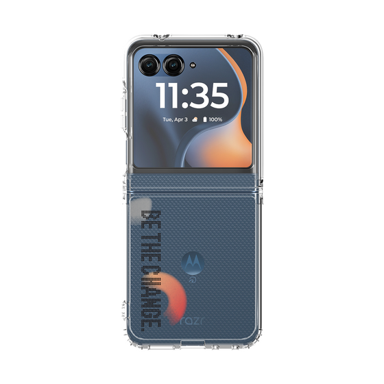 クリアケース［ オリジナル - ドットオーバーレイ - BE THE CHANGE/A ］