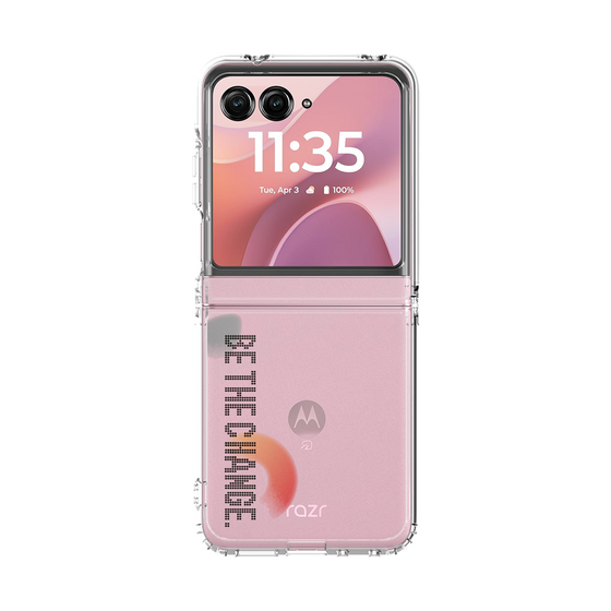 クリアケース［ オリジナル - ドットオーバーレイ - BE THE CHANGE/A ］