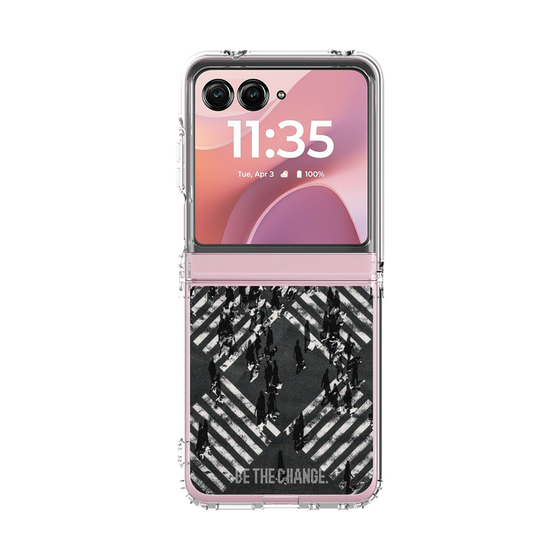 クリアケース［ オリジナル - ドットオーバーレイ - BE THE CHANGE/B ］