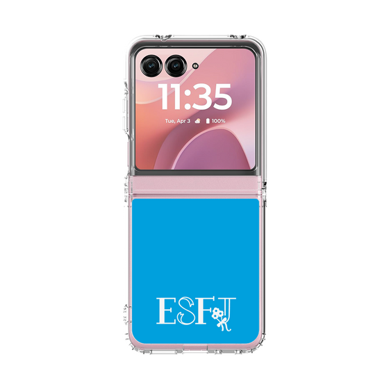 クリアケース［ オリジナル - ESFJ 領事 - アルファベット - ブルー ］