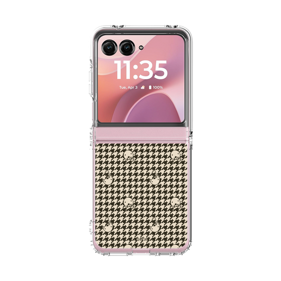 クリアケース［ ぼのぼの - ぼのぼの千鳥格子柄 - ブラック ］