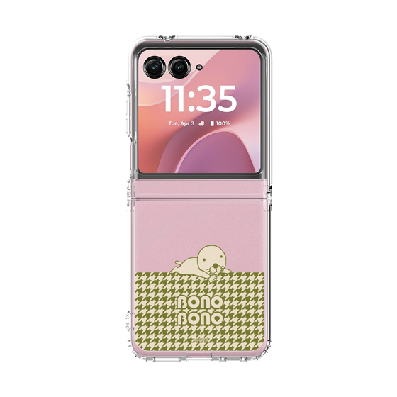 クリアケース［ ぼのぼの - ワントーン - カーキ ］