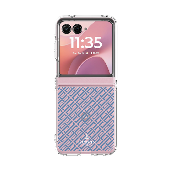 クリアケース［ LANVIN COLLECTION - ロゴパターン - ブルー ］