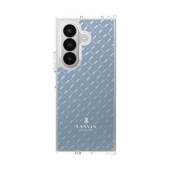 クリアケース［ LANVIN COLLECTION - ロゴパターン - ブルー ］