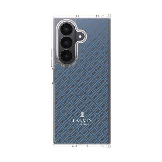 クリアケース［ LANVIN COLLECTION - ロゴパターン - ブルー ］
