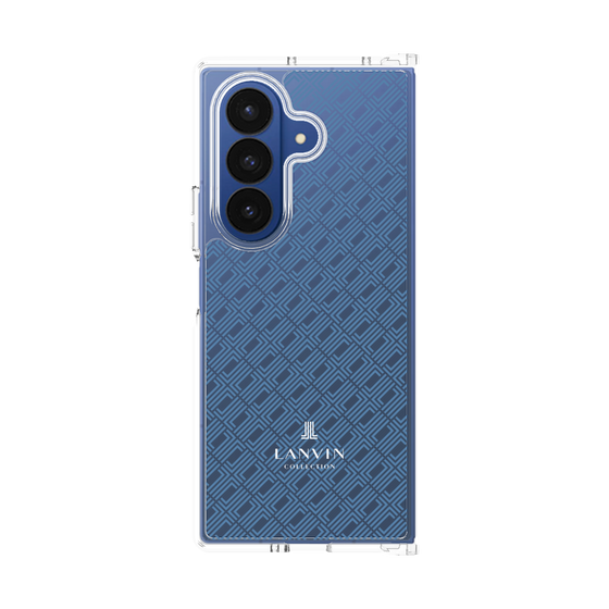クリアケース［ LANVIN COLLECTION - ロゴパターン - ブルー ］