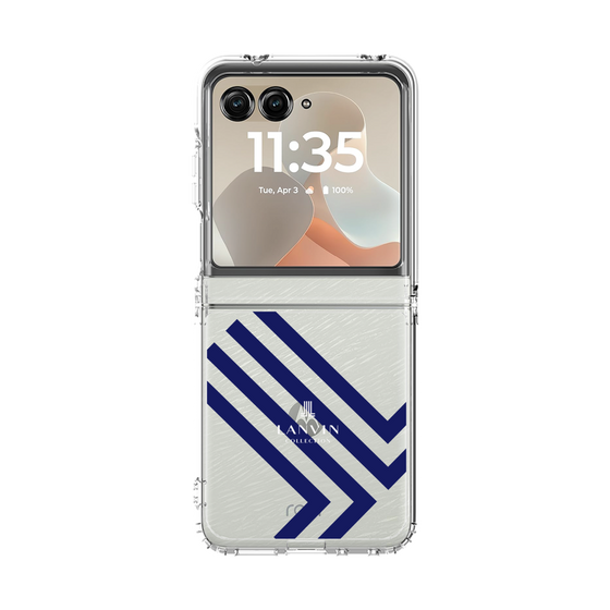 クリアケース［ LANVIN COLLECTION - ロゴ - ネイビー ］