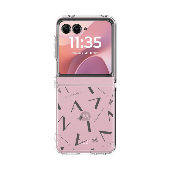 クリアケース［ LANVIN COLLECTION - タイポグラフィ - グレー ］