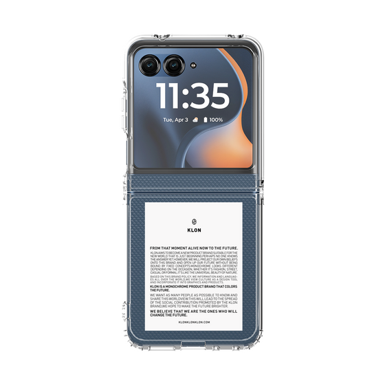 クリアケース［ KLON - ラベル - ホワイト ］