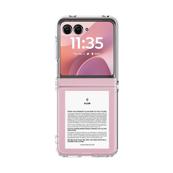 クリアケース［ KLON - ラベル - ホワイト ］