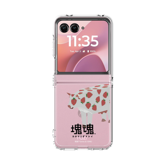 クリアケース［ 塊魂 - イチゴ牛 ］