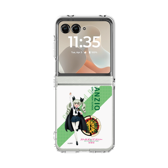 クリアケース［ ガールズ＆パンツァー - アンチョビ - 丸フォント ］