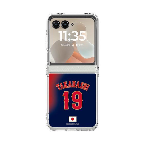 クリアケース［ 侍ジャパン - ビジター #19 TAKAHASHI ］