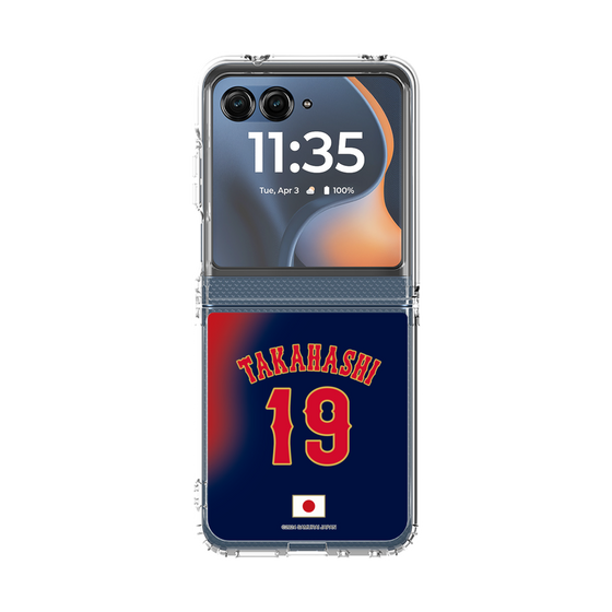 クリアケース［ 侍ジャパン - ビジター #19 TAKAHASHI ］