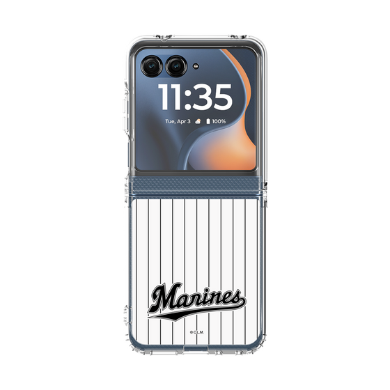 クリアケース［ 千葉ロッテマリーンズ - ワードロゴ - マリーンズストライプ ］