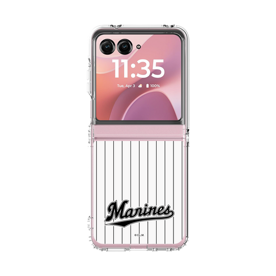 クリアケース［ 千葉ロッテマリーンズ - ワードロゴ - マリーンズストライプ ］