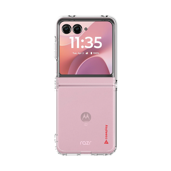 クリアケース［ オリジナル - caseplayロゴ - レッド/B ］