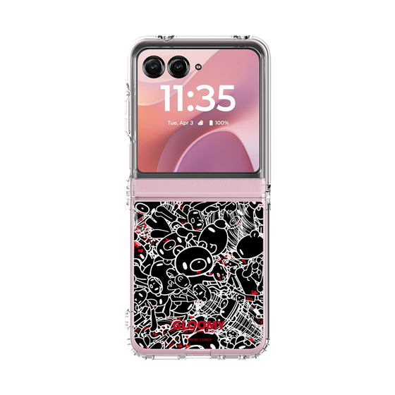 クリアケース［ グルーミー - パターン - ブラック ］