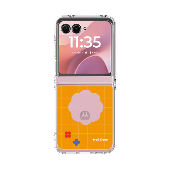 クリアケース［ Mod Deco - オリジナル - レトロオレンジ ］