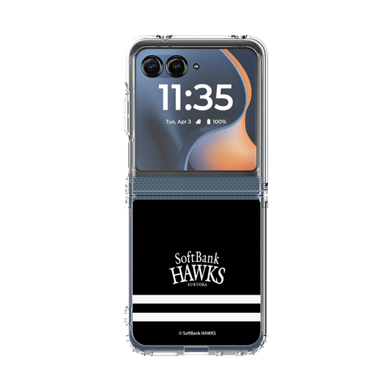 クリアケース［ 福岡ソフトバンクホークス - ストライプ - ブラック ］