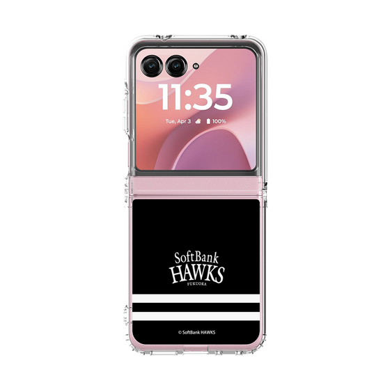 クリアケース［ 福岡ソフトバンクホークス - ストライプ - ブラック ］