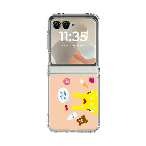 クリアケース［ ロディ - フェイス - ベージュ ］