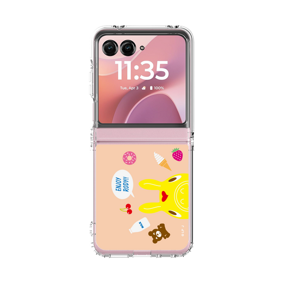 クリアケース［ ロディ - フェイス - ベージュ ］