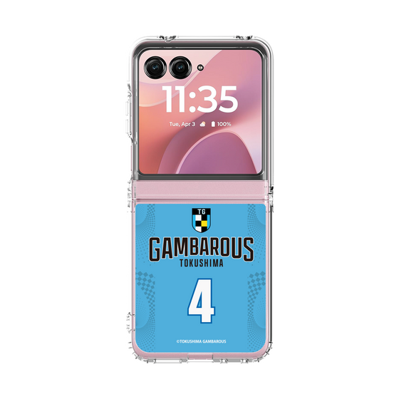 クリアケース［ 徳島ガンバロウズ - #4 DAWSON - ブルー - 表 ］