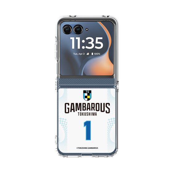 クリアケース［ 徳島ガンバロウズ - #1 COMBS - ホワイト - 表 ］