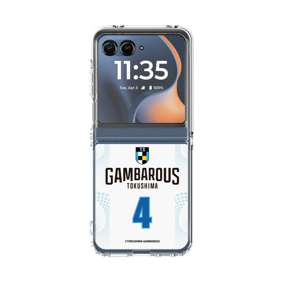 クリアケース［ 徳島ガンバロウズ - #4 DAWSON - ホワイト - 表 ］