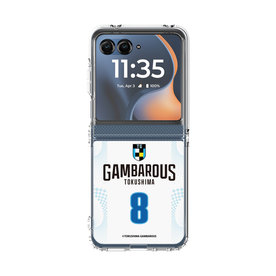 クリアケース［ 徳島ガンバロウズ - #8 DIAWARA - ホワイト - 表 ］