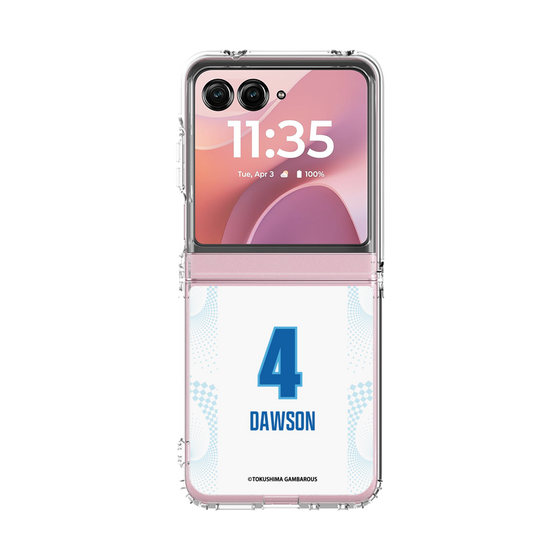 クリアケース［ 徳島ガンバロウズ - #4 DAWSON - ホワイト ］