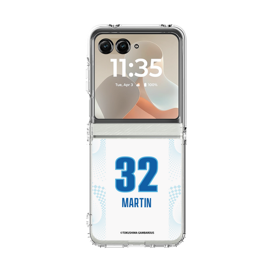 クリアケース［ 徳島ガンバロウズ - #32 MARTIN - ホワイト ］