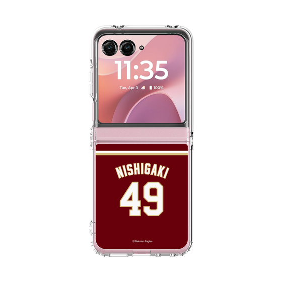 クリアケース［ 楽天イーグルス - #49 Nishigaki - ビジター ］