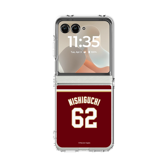 クリアケース［ 楽天イーグルス - #62 Nishiguchi - ビジター ］