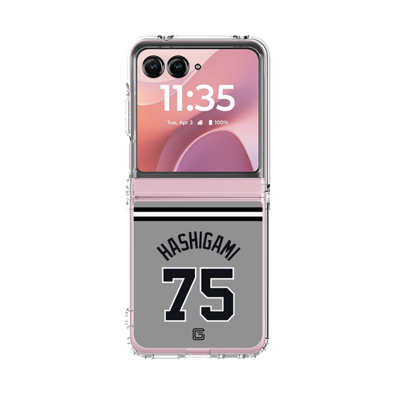 クリアケース［ 読売ジャイアンツ - #75 HASHIGAMI - ビジター ］